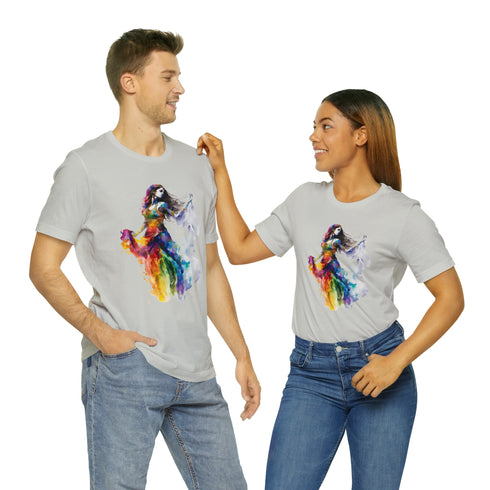Rainbow Belly Dancer's Pose - Short Sleeve Tee